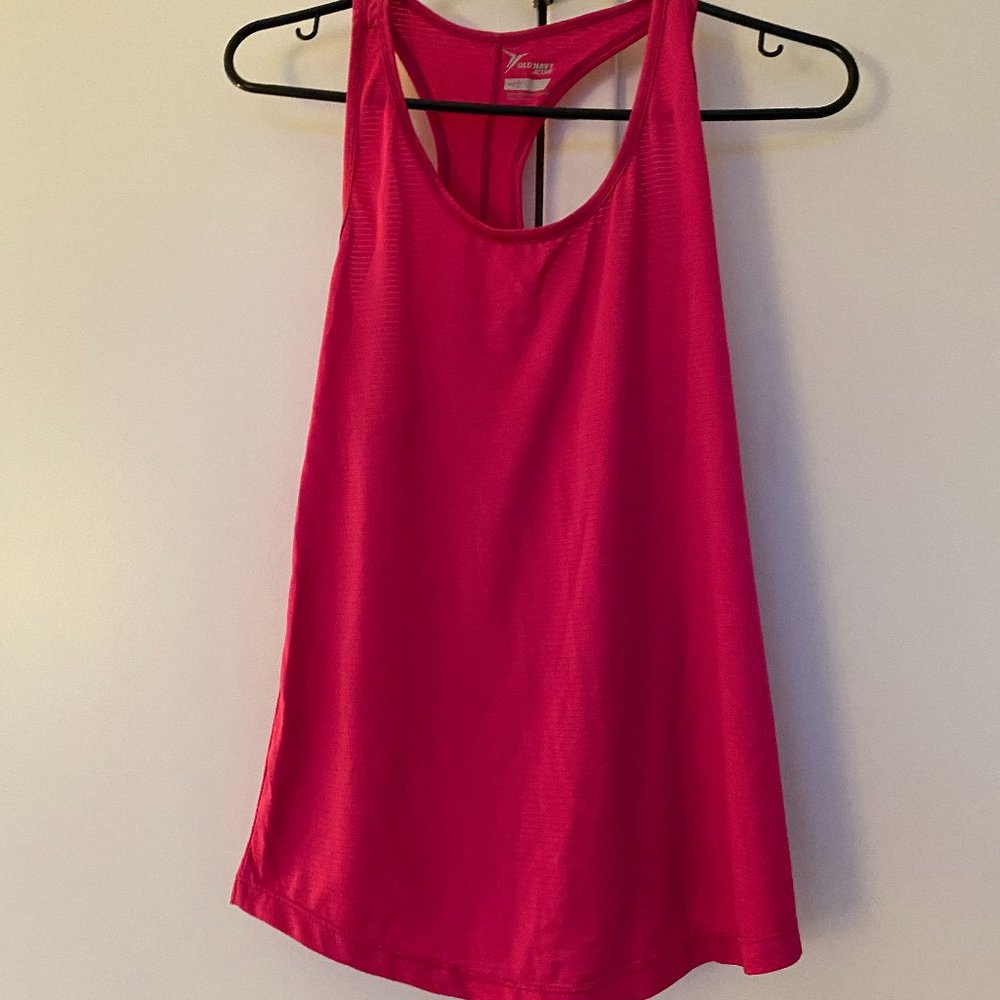 Hot pink workout tank